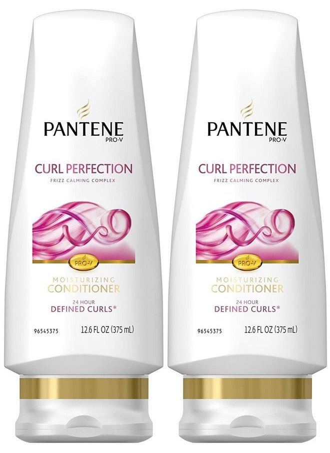 Pantene Pro-V Curly Hair Curl Perfection Moisturizing Conditioner, 12 Fl Oz (Pack of 2)