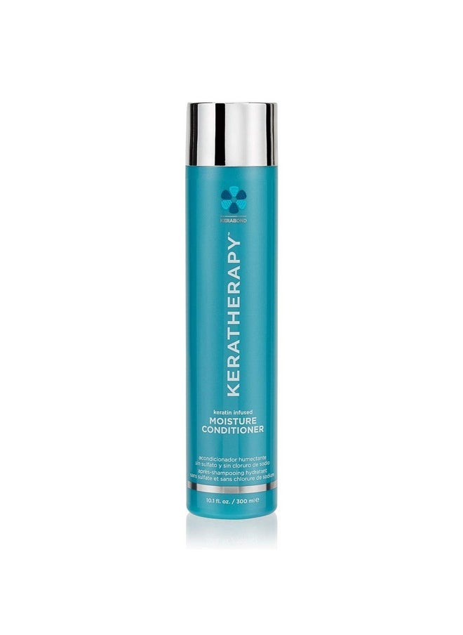 KERATHERAPY Keratin Infused Moisture Conditioner, 10.1 fl. oz., 300 ml - Hydrating & Moisturizing Conditioner for Dry or Damaged Hair with Collagen, Jojoba Oil, & Kerabond Technology - Sulfate Free