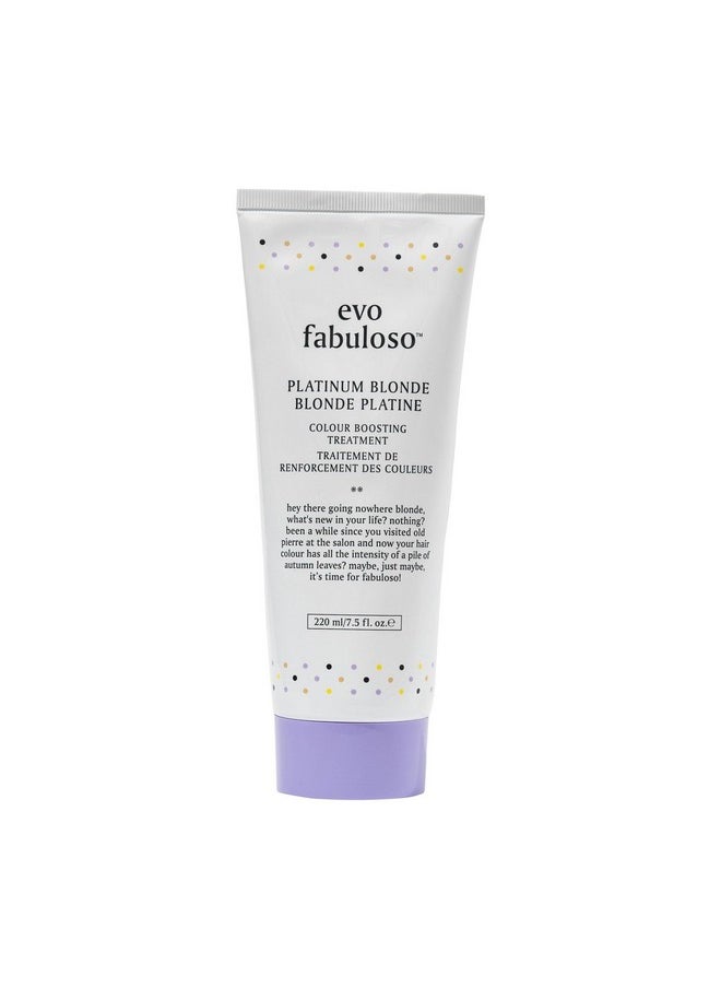 EVO Fabuloso - Platinum Blonde Color Boosting Treatment - Color Care Conditioner for Color-Treated Hair - Nourishing Hair Treatment for Dry Hair & Instant Colour Boost - 220ml / 7.5 Fl Oz