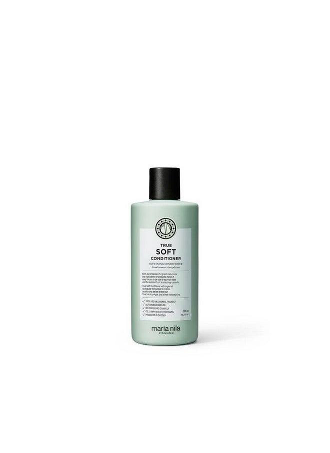 Maria Nila True Soft, Conditioner 10.1 Fl Oz, For Dry Hair, Argan Oil Remoisturises & Reduces Frizz, 100% Vegan & Sulfate/Paraben free