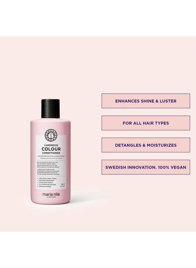 Maria Nila Luminous Colour, Conditioner 10.1 Fl Oz, Reduces Colour Loss from Washing, Pomegranate Counteracts Dehydration, 100% Vegan & Sulfate/Paraben free