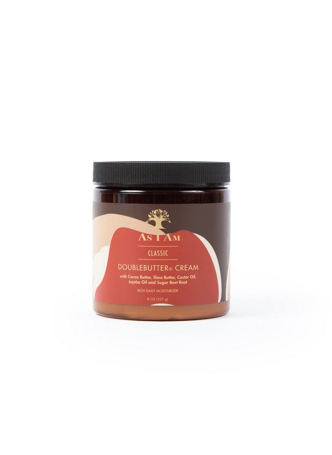 As I Am Double Butter Cream - 8 Ounce - Rich Daily Moisturizer - Soft and Shiny Curls and Coils - Repairs Split Ends - Strengthens Hair - Enriched with Pro-Vitamin B5