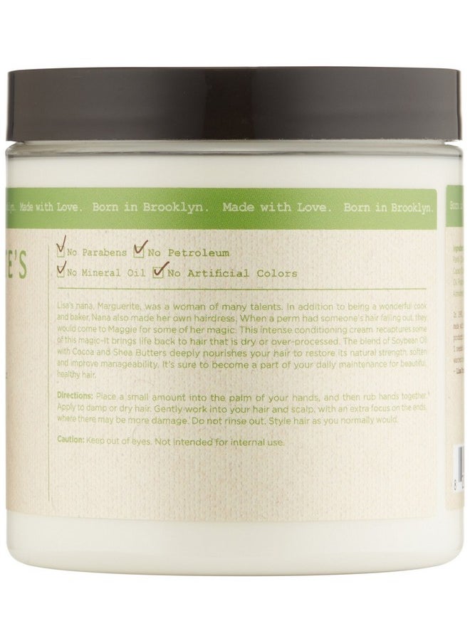 Carol's Daughter Marguerite's Magic Restorative Conditioning Cream for Thick Curly Natural Hair- Hair Moisturizer for Dry, Damaged Hair - Made with Shea and Cocoa Butter, 8 oz