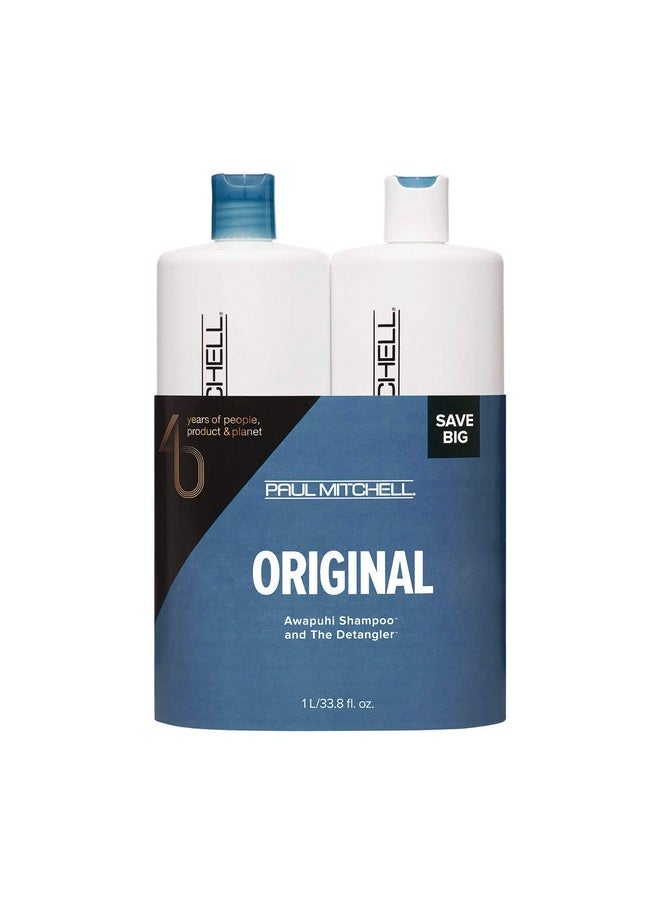 Paul Mitchell Moisture And Condition Original Liter Duo Set, 33.8 Fl Oz