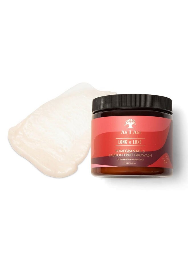 As I Am Long and Luxe Growash Cleansing Creme Conditioner, 16 Ounce