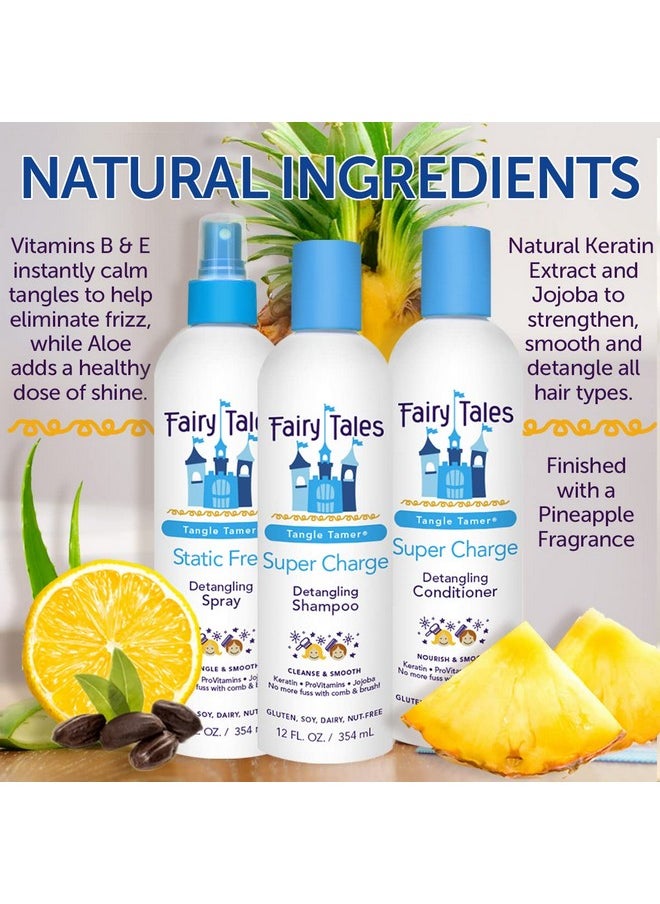 Fairy Tales Tangle Tamer Super Charge - Detangling Conditioner for Kids - Paraben Free, Sulfate Free, Gluten Free, Nut Free- 32 oz