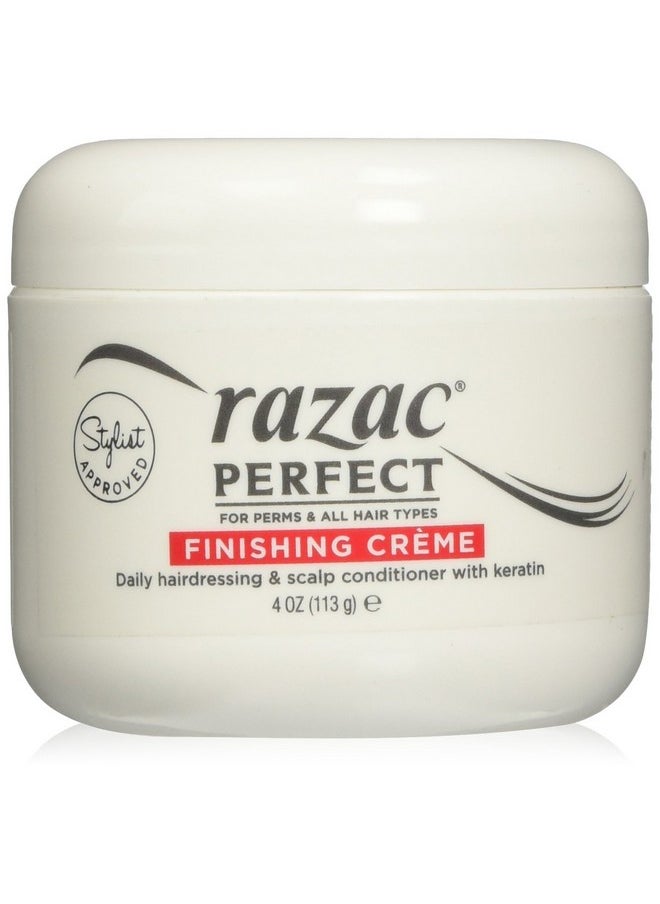 Razac Perfect for Perms Finishing Creme Daily Hairdressing and Scalp Conditioner, 4 Ounce