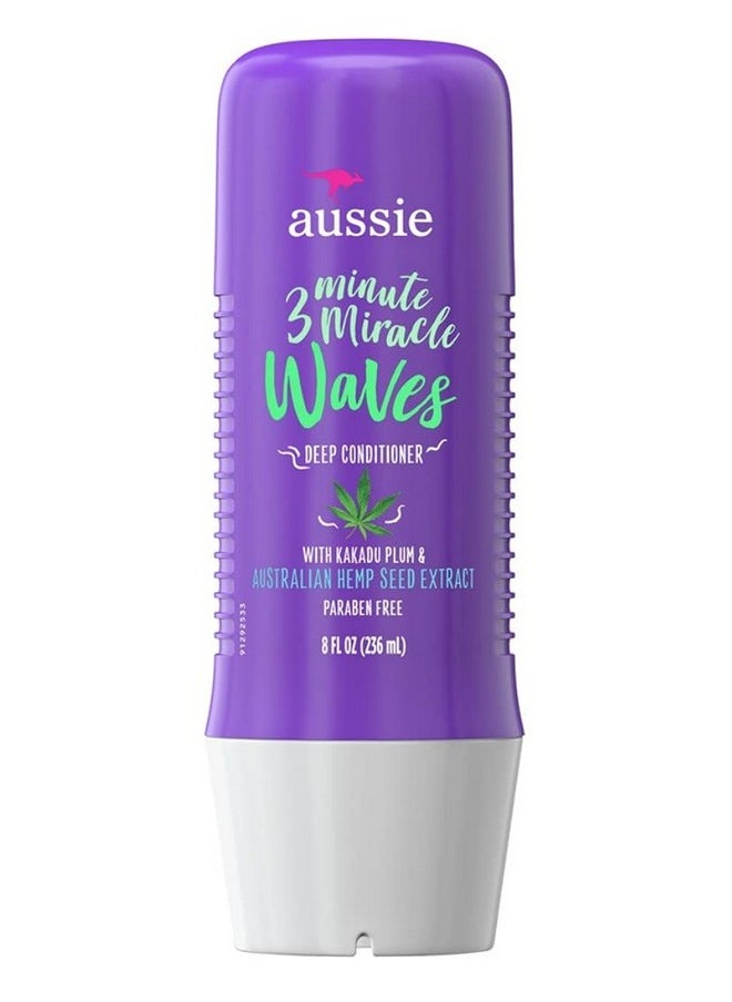 Aussie 3 Minute Miracle Waves Deep Conditioner 8 Ounce (236ml)