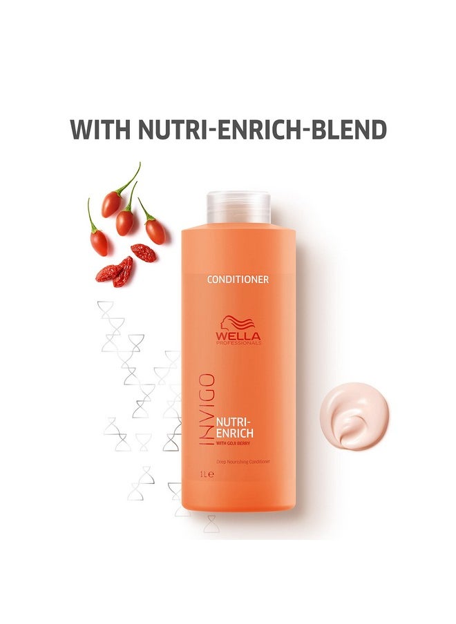 Wella Professionals Invigo Nutri-Enrich Conditioner| Deep Nourishing & Moisturizing Conditioner| For Dry & Damaged Hair| 33.8 Fl Oz