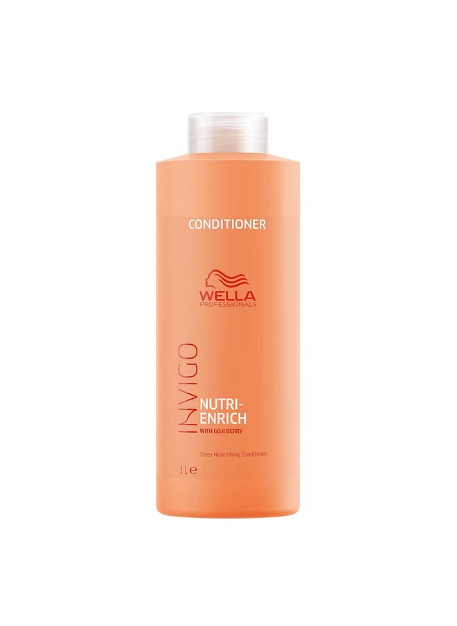 Wella Professionals Invigo Nutri-Enrich Conditioner| Deep Nourishing & Moisturizing Conditioner| For Dry & Damaged Hair| 33.8 Fl Oz