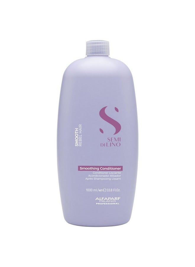 Alfaparf Milano Semi di Lino Smooth Conditioner for Frizzy and Rebel Hair - Detangles Hair - Controls Frizz - Straightens and Hydrates Unruly Hair, 33.8 fl. oz.