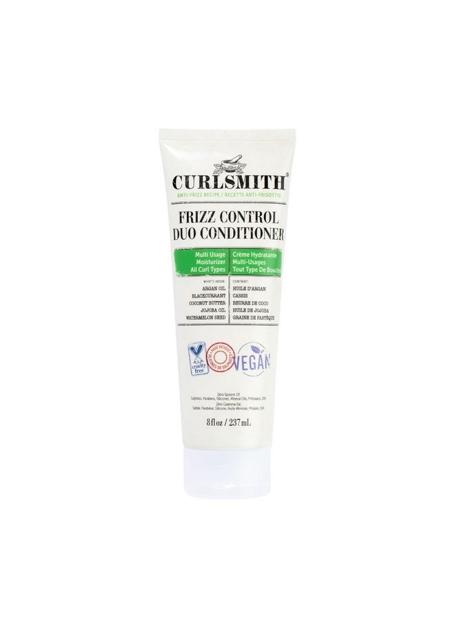 CURLSMITH - Frizz Control Duo Hair Conditioner, Nourishing Rinse Out or Leave In, Detangling, Smoothing, For All Curl Types, Vegan, 237ml/8 fl oz