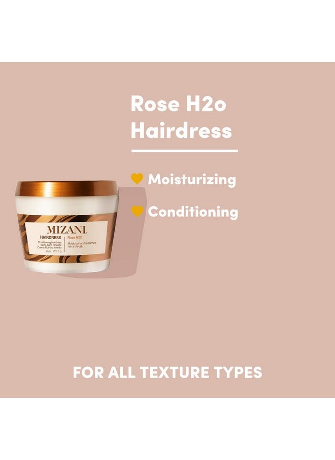 Mizani Hairdress Rose H2O | Conditioning Hairdress | Relieves Itchy Scalps | for All Hair Types | 8 Oz