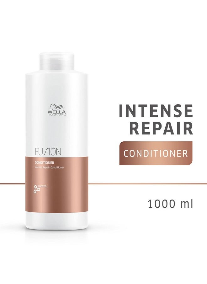Wella Professionals Fusion Intense Repair Conditioner | For Damaged Hair| Hair Repair| Anti-Hair Breakage| 33.8 Fl Oz