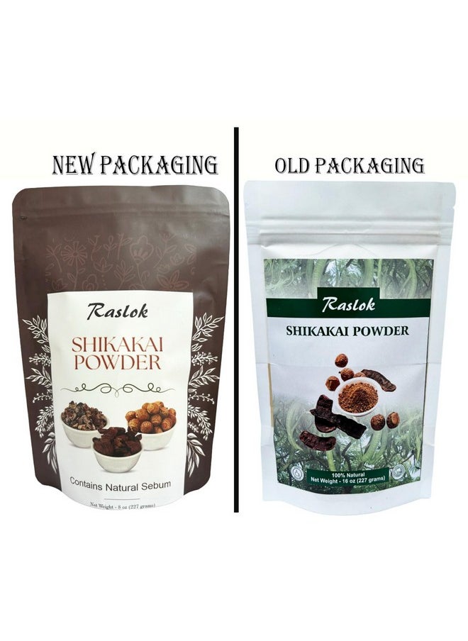 Raslok Shikakai Powder | Natural Hair Cleanser & Conditioner | 100% Pure Acacia concinna Fruit Pods Powder (3.52 oz)