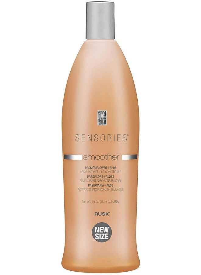 RUSK Sensories Smoother Passionflower and Aloe Smoothing Leave-In Conditioner, 33.8 fl. oz.