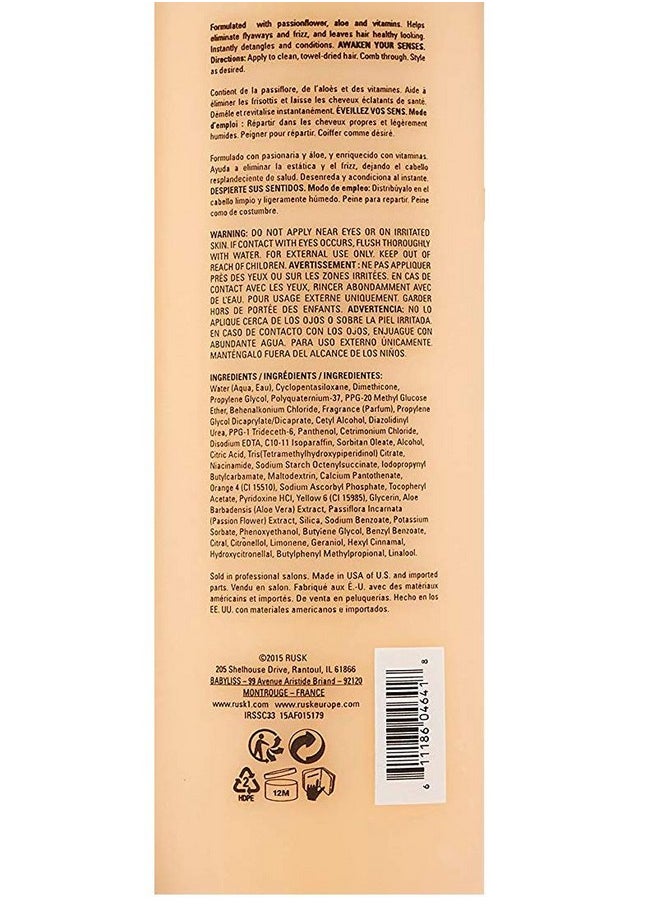 RUSK Sensories Smoother Passionflower and Aloe Smoothing Leave-In Conditioner, 33.8 fl. oz.