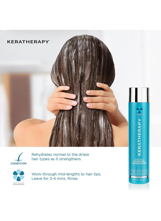 Keratherapy Keratin Infused Moisture Leave In Conditioner Spray, 8.5 fl. oz., 251 ml - Hydrating Leave in Conditioner Spray with Jojoba Oil, Panthenol, Arginine Amino Acid & Wheat Oil for Damaged Hair