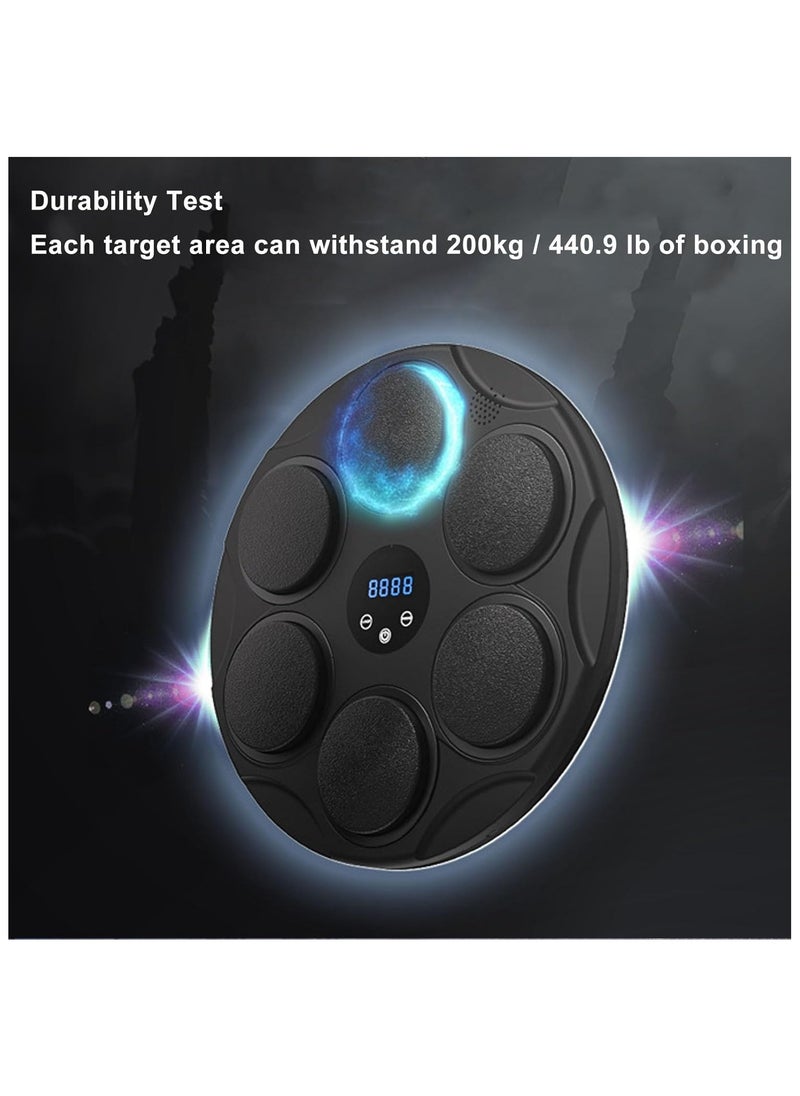 Smart Music Boxing Machine – Interactive Punching Pad with 9 Light Modes, Sound Reduction, Music Sync, 9999 Strike Capacity, 200KG Weight Support for Indoor Fitness Training