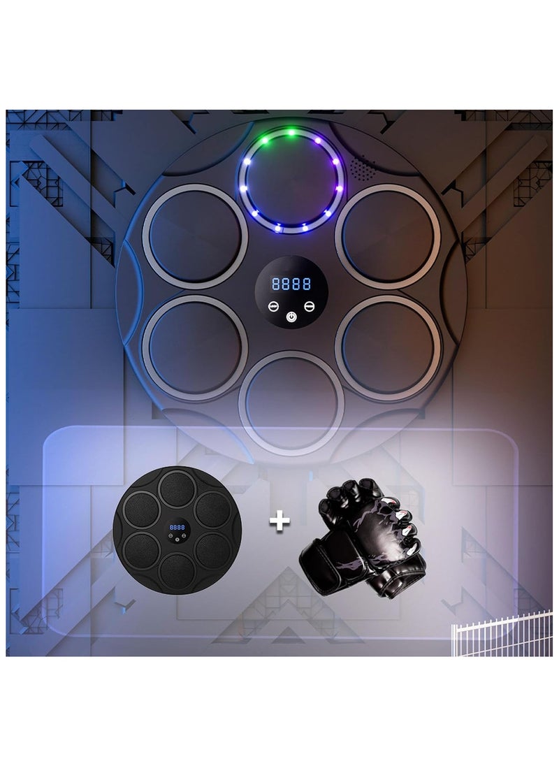 Smart Music Boxing Machine – Interactive Punching Pad with 9 Light Modes, Sound Reduction, Music Sync, 9999 Strike Capacity, 200KG Weight Support for Indoor Fitness Training