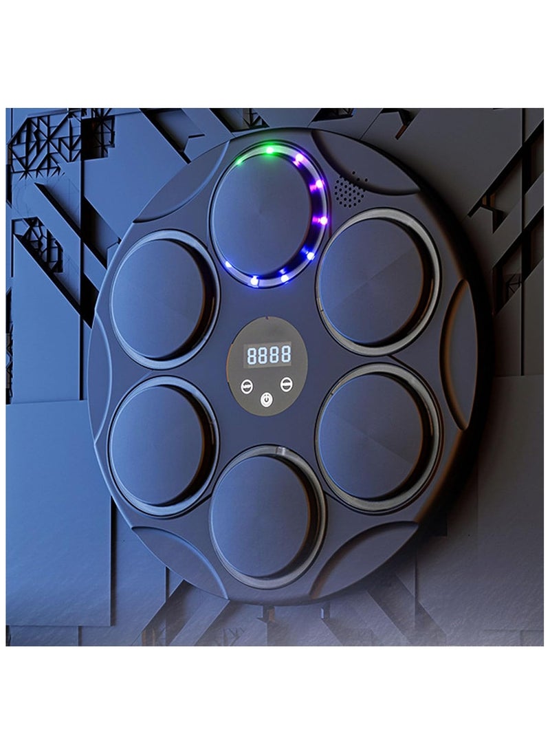 Smart Music Boxing Machine – Interactive Punching Pad with 9 Light Modes, Sound Reduction, Music Sync, 9999 Strike Capacity, 200KG Weight Support for Indoor Fitness Training