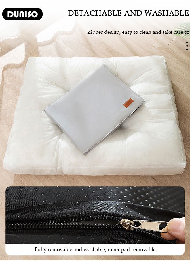 Homes for Pets Dog Bed ,Dog Beds with Removable Washable Cover Anti-Slip Bottom Pet Sleeping Mattress for Small Medium Large Dogs, Waterproof Comfortable Kennel Pad for Dogs & Cats,Light Grey