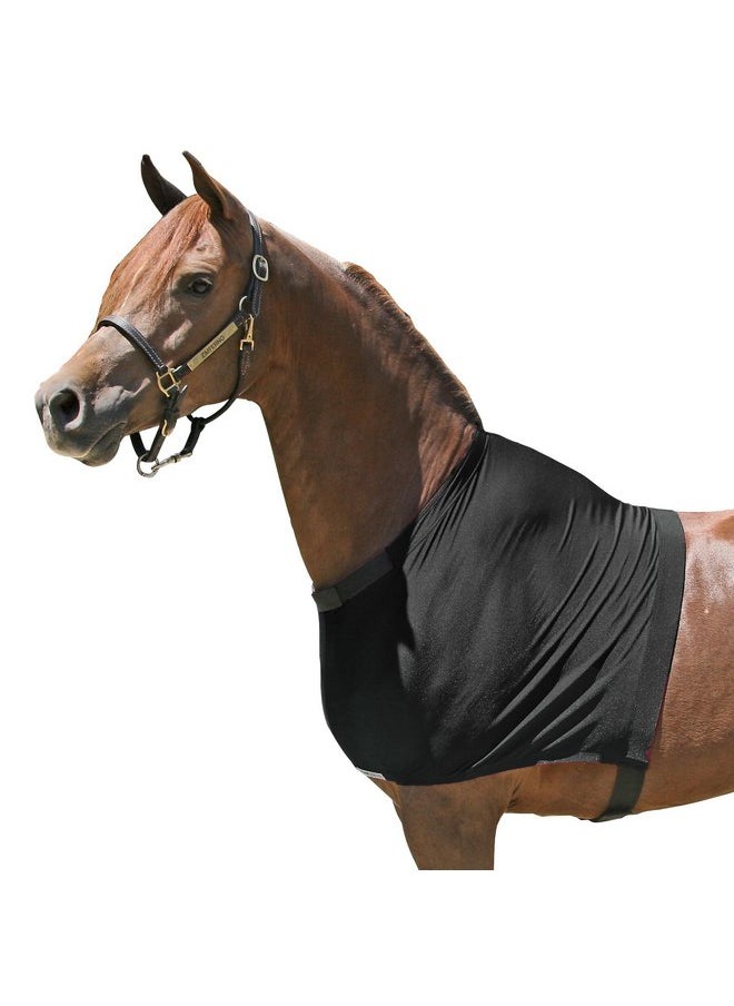 UltraFlex Horse Sleazy Slickers |Protection Horse Slinky | Horse Sleazy Dirt & Dust Defense | Sleezy for Horses Needs | Pull-On Shoulder Guard | Color Black | Size X-Large/X-Large Horse