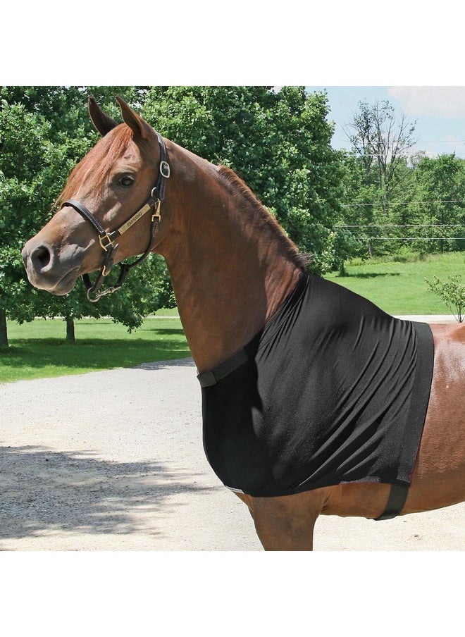 UltraFlex Horse Sleazy Slickers |Protection Horse Slinky | Horse Sleazy Dirt & Dust Defense | Sleezy for Horses Needs | Pull-On Shoulder Guard | Color Black | Size X-Large/X-Large Horse