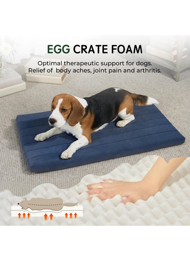 BALANCE Dog Crate Bed, Orthopedic Dog Bed Pad with Waterproof Liner, Washable Crate Foam Pet Mat for Large, Medium, Puppy Dogs Breeds, Periscope, 36