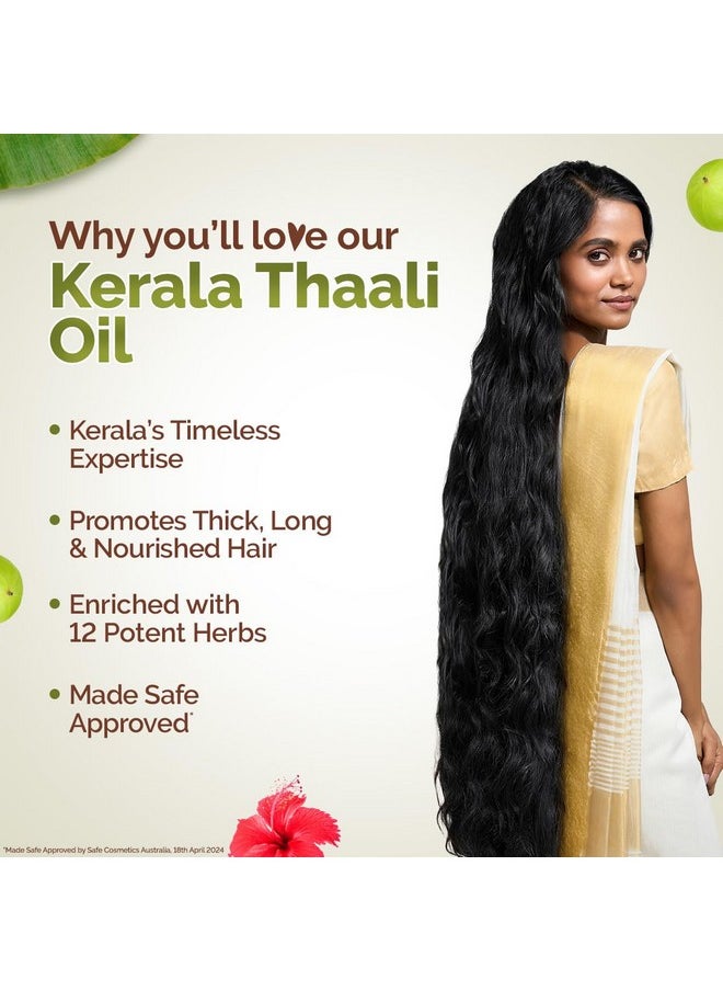 Mamaearth Kerala Thaali Hair Oil with Hibiscus, Bhringraj, Methi Dana & Amla for Thick & Long Hair - 150 ml | Stimulates Hair Growth | Nourishing Thali | 100% Natural Herbs | 12 Potent Herbs