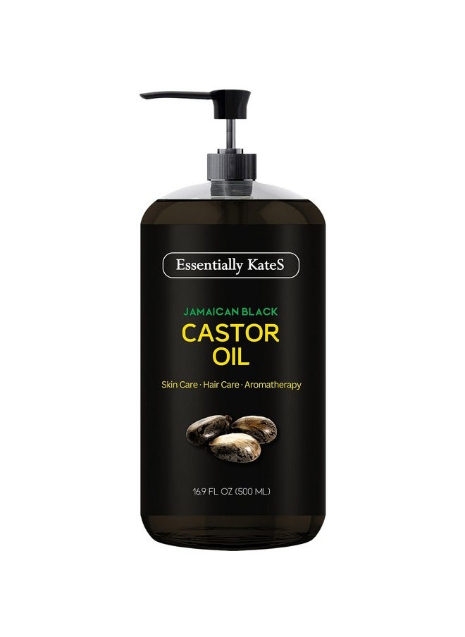 Essentially KateS Jamaican Black Castor Oil 16.9 Fl Oz - Rich in Vitamin E, Omega Fatty Acids and Minerals - Carrier Oil for Hair Growth Oil, Eyebrows & Eyelashes, Scalp and Nail