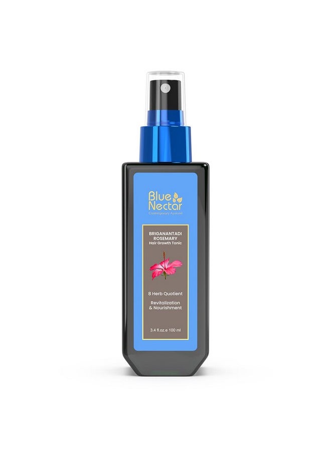 Blue Nectar Advanced Plant Based Rosemary Hair Growth Serum, Natural Alternate for Redensyl for Hair Growth | Intensive Ayurvedic Hair Serum for Women & Men for Healthy Hair & Scalp with Bhringraj (8 Herbs, 100 ml)