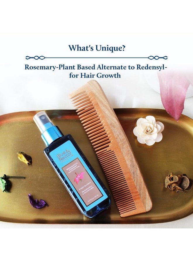 Blue Nectar Advanced Plant Based Rosemary Hair Growth Serum, Natural Alternate for Redensyl for Hair Growth | Intensive Ayurvedic Hair Serum for Women & Men for Healthy Hair & Scalp with Bhringraj (8 Herbs, 100 ml)