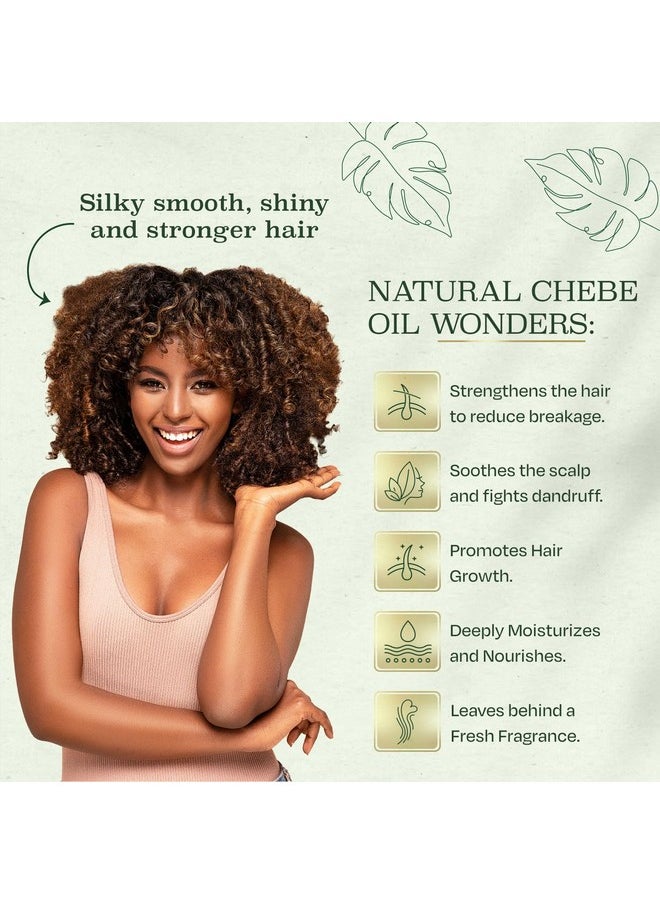 Roselle Naturals Chebe Oil for Hair Growth Made in USA 2 Fl Oz - Chebe Powder Hair Oils, Chebe Hair Growth Oil for Stronger, Longer, Thicker Hair