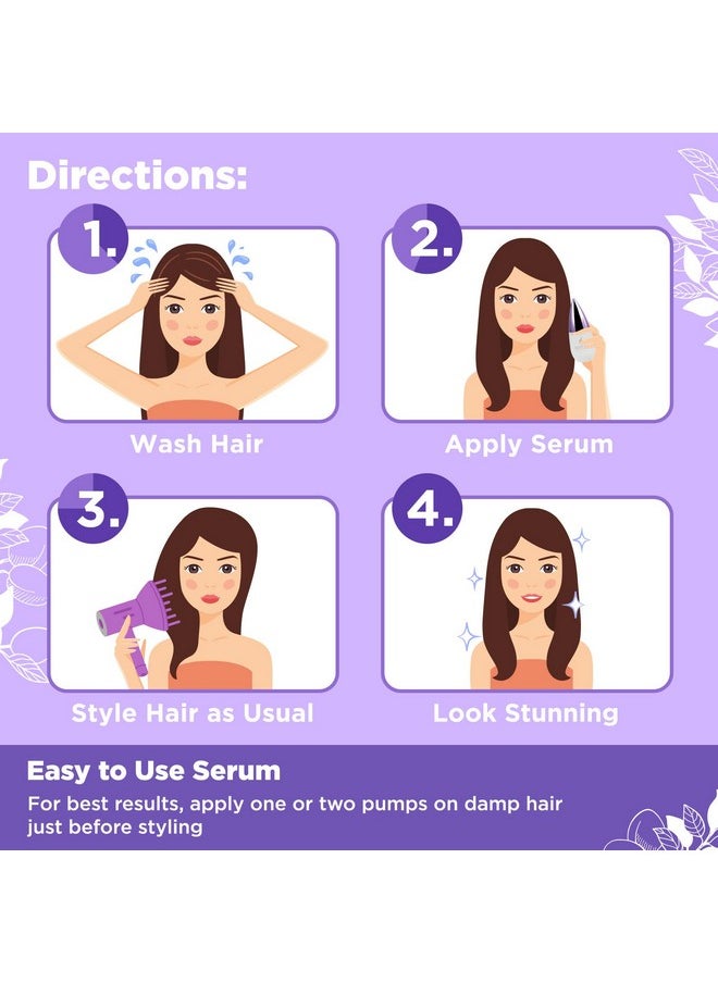 HerStyler Marula Oil Hair Serum - Anti Frizz Hair Serum for Frizzy and Damaged Hair - Marula Serum for Straightening - Hair Shine Serum - 2 Fl. Oz.
