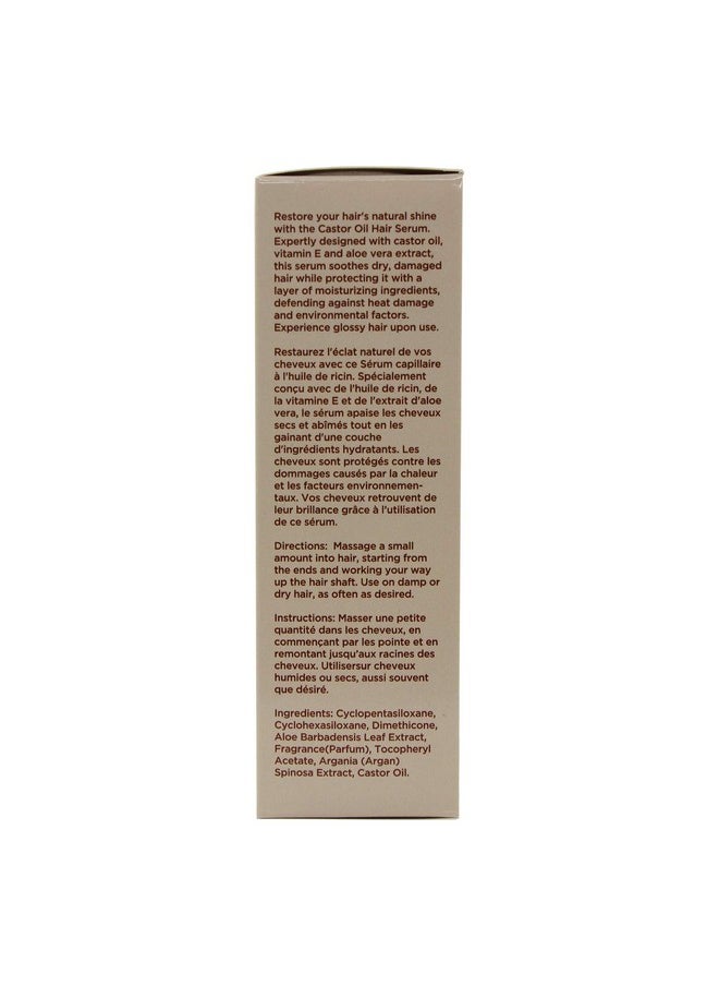 HerStyler Castor Oil Hair Serum for Hair Growth - Hair Shine Serum with Vitamin E - Hair Growth Serum - Hair Serum Heat Protectant - Vitamin E Hair Serum for Silky Hair