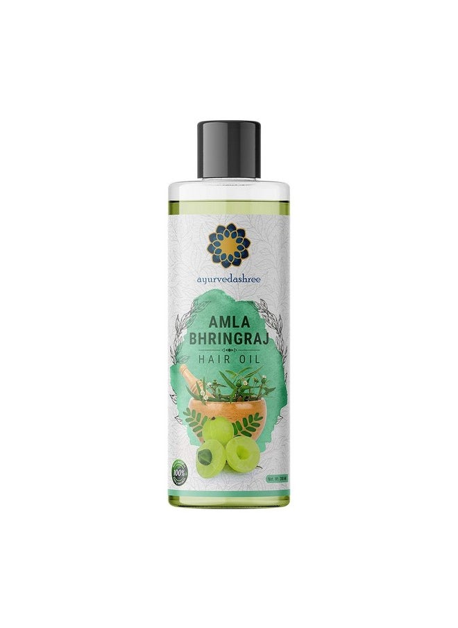AYURVEDASHREE Hair Oil, 200 ml with Amla , Bhringraj , Brahmi , Methi , Shikakai , Neem , Henna , Pine , Clove , Eucalyptus & Citronella Oil
