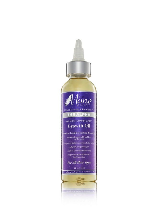 The Mane Choice Alpha Multi-Vitamin Scalp Hair Growth Oil, 4 Fl Oz, 1 Pack, Nourishing Scalp Oil with Biotin, Vitamin C, Rosemary, Rice Extract, Jojoba, Tea Tree & Castor Oil, Lightweight & Non-Greasy