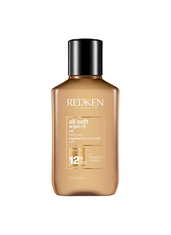 Redken All Soft Argan Hair Oil | For Dry & Brittle Hair | Adds Softness and Boosts Shine | Deeply Conditions and Moisturizes | With Argan -6 Oil & Moisture Complex