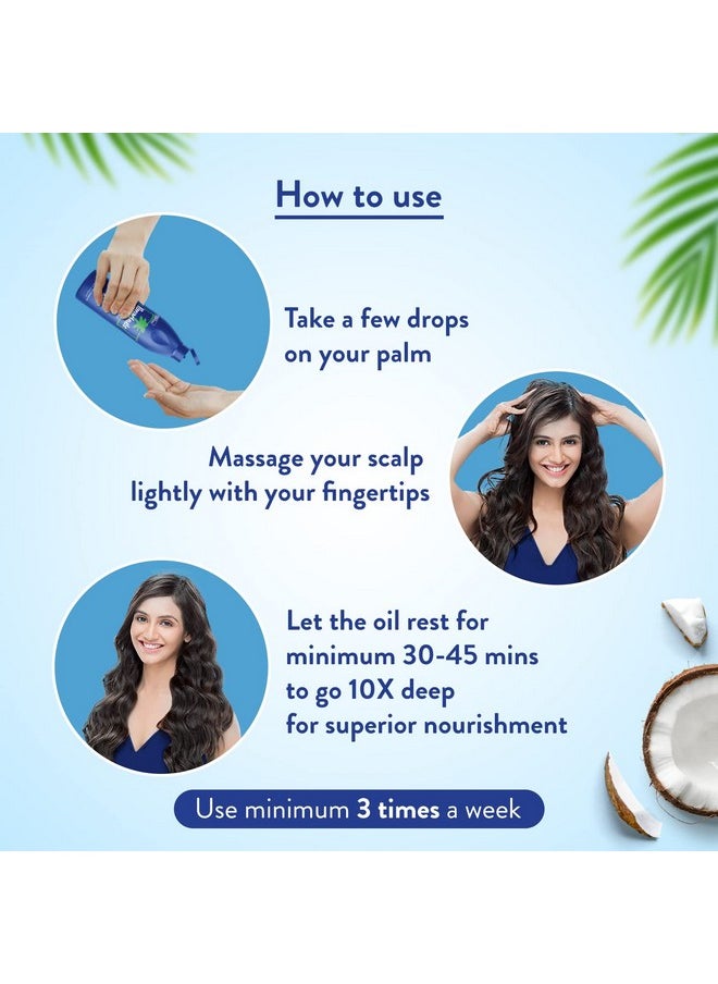 Parachute Advansed Gold Coconut Hair Oil, Pure Coconut Oil, Vitamin E for Long, Strong & Gorgeous Hair, 400 ml