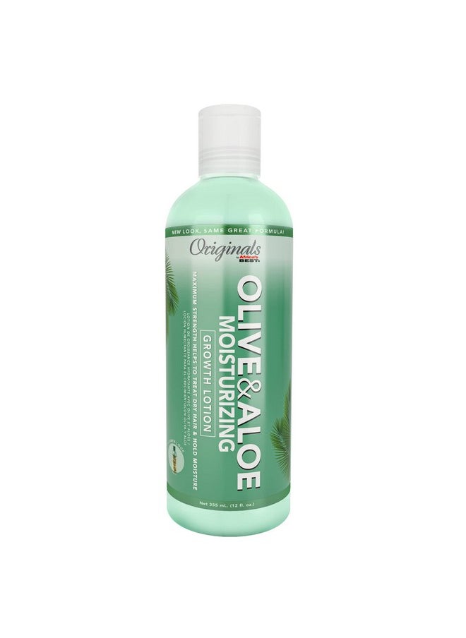 Originals by Africa's Best Olive & Aloe Moisturizing Growth Lotion, Ultimate Hydration Finishing Step, For All Hair Types and Textures, Petroleum & Mineral Oil Free, 12 oz