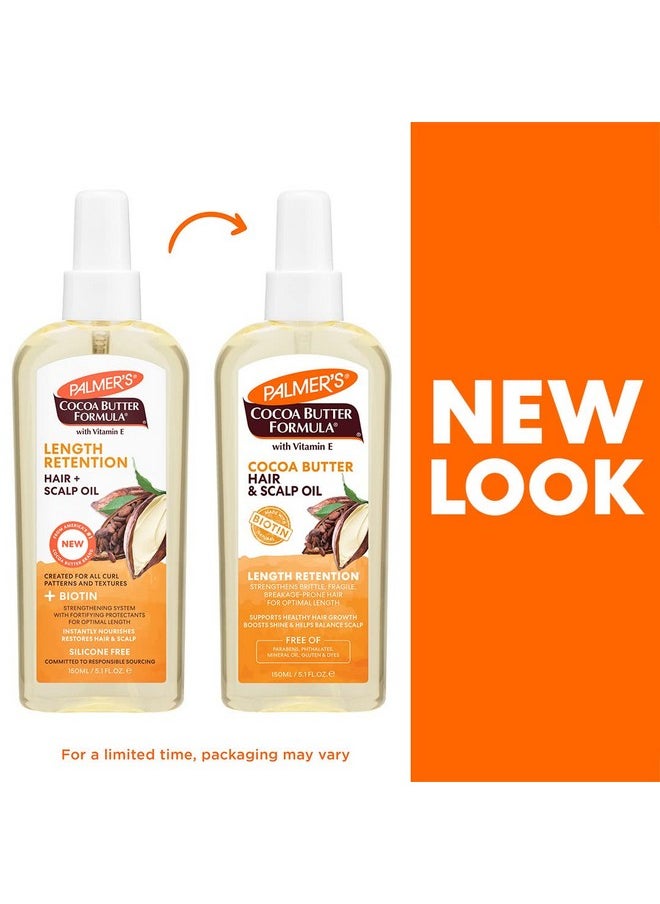 Palmer's Cocoa Butter & Biotin Length Retention Hair and Scalp Oil, 5.1 Ounce