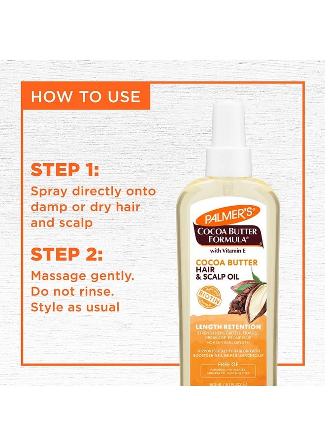 Palmer's Cocoa Butter & Biotin Length Retention Hair and Scalp Oil, 5.1 Ounce