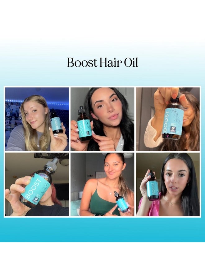 Hair Oil for Damaged Hair and Hair Growth - Thickening Rosemary Hair Growth Oil for Women and Men for Frizzy Thin and Weak Hair - Vegan Scalp Oil Hair Growth Formula with Jamaican Black Castor Oil