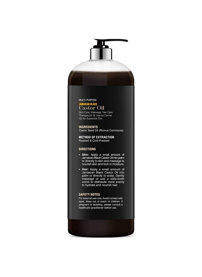MAJESTIC PURE Pure Jamaican Black Castor Oil for Hair Care, Strengthening, Nourishing, and Volumizing Formula - Non GMO Verified, 16 Fl Oz
