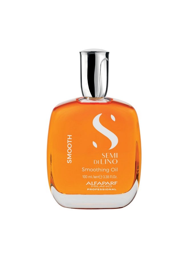 Alfaparf Milano Semi Di Lino Smoothing Hair Oil Treatment - Frizz Control Oil to Brighten Hair + Protect from Heat & Humidity- Hair Serum for Damaged & Dry Hair (3.38 oz)