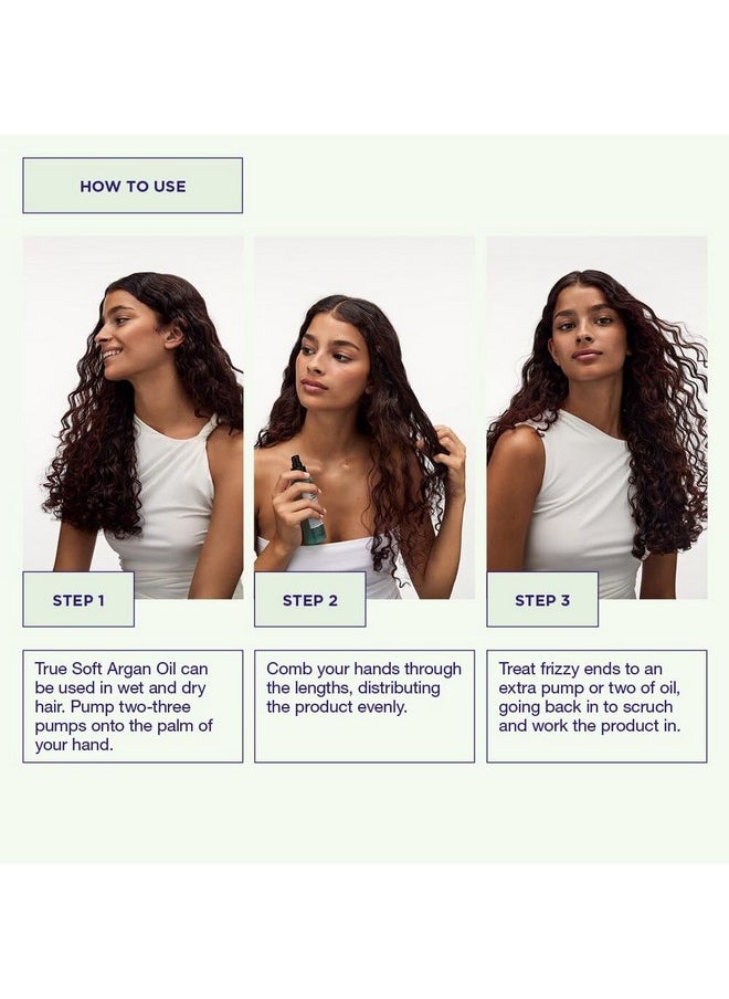 Maria Nila True Soft, Argan Oil 3.4 Fl Oz, For Dry Hair, Easily absorbed, Remoisturises & Reduces Frizz, 100% Vegan & Sulfate/Paraben free