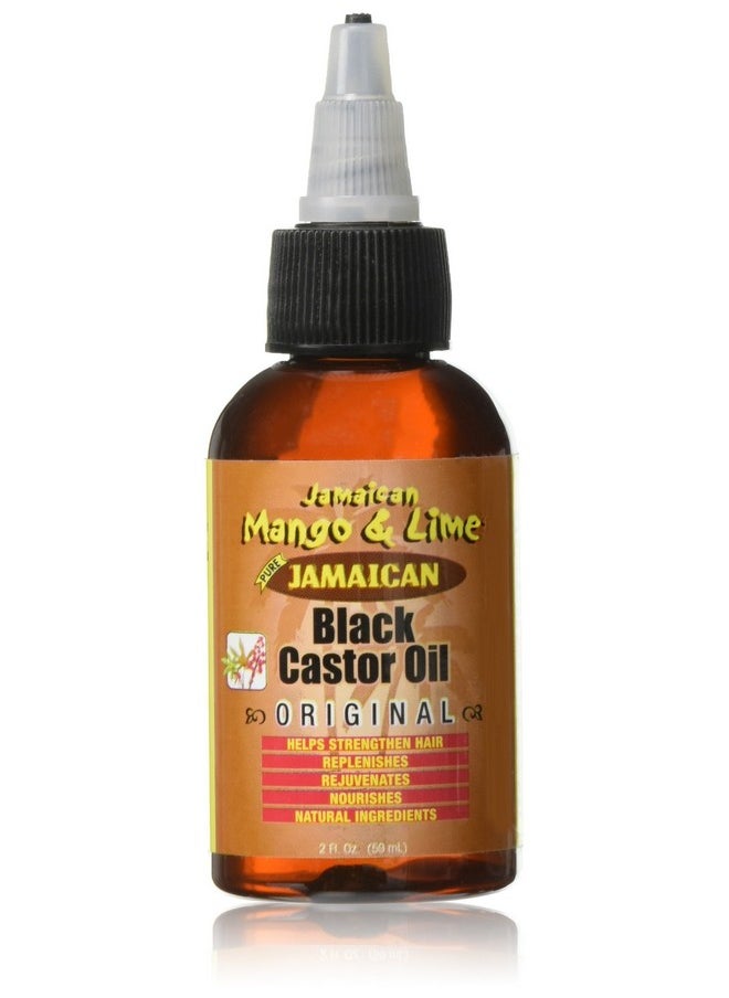 Jamaican Mango & Lime Black Castor Oil, Original, 2 Fl Oz