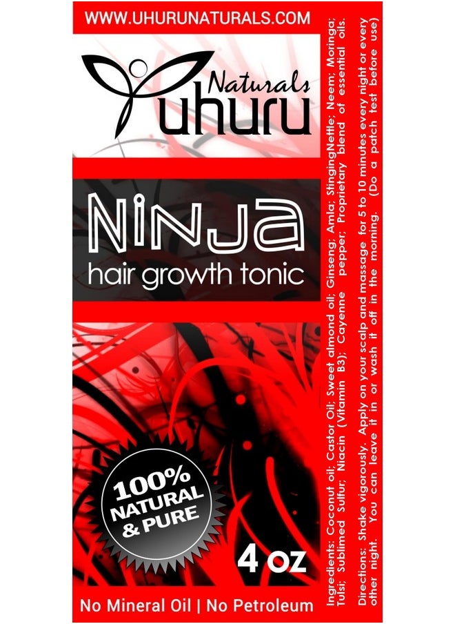 Uhuru Naturals Ninja Hair Growth Tonic (4 Ounce)