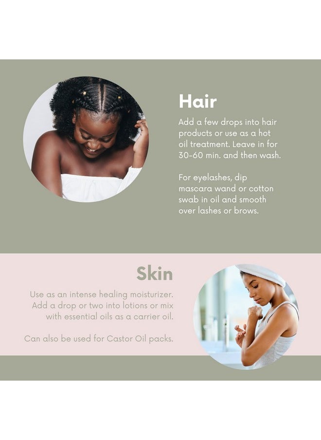 Leven Rose Jamaican Black Castor Seed Oil, Jamaican Black Castor Oil for Hair Growth, 100% Natural, Pure Organic Serum, Scalp Oil Treatment, Skin Soothing 4 oz